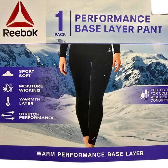 Reebok Performance Base Layer Pant Warmth Layer Leggings Womens M, L, XL White - Picture 7 of 8
